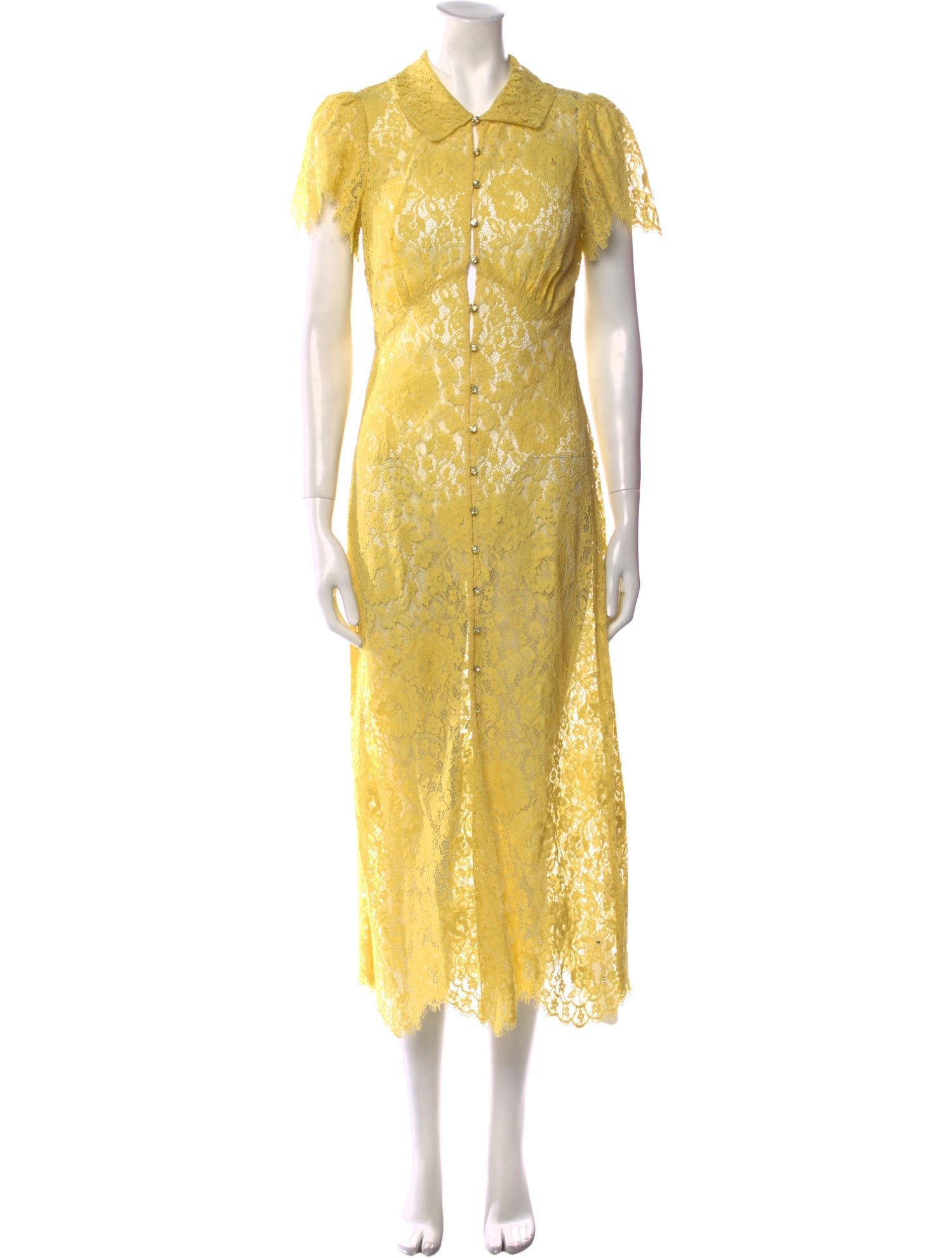 DÔEN Lace Pattern Long Dress