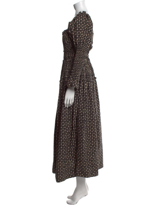DÔEN Polka Dot Print Midi Length Dress