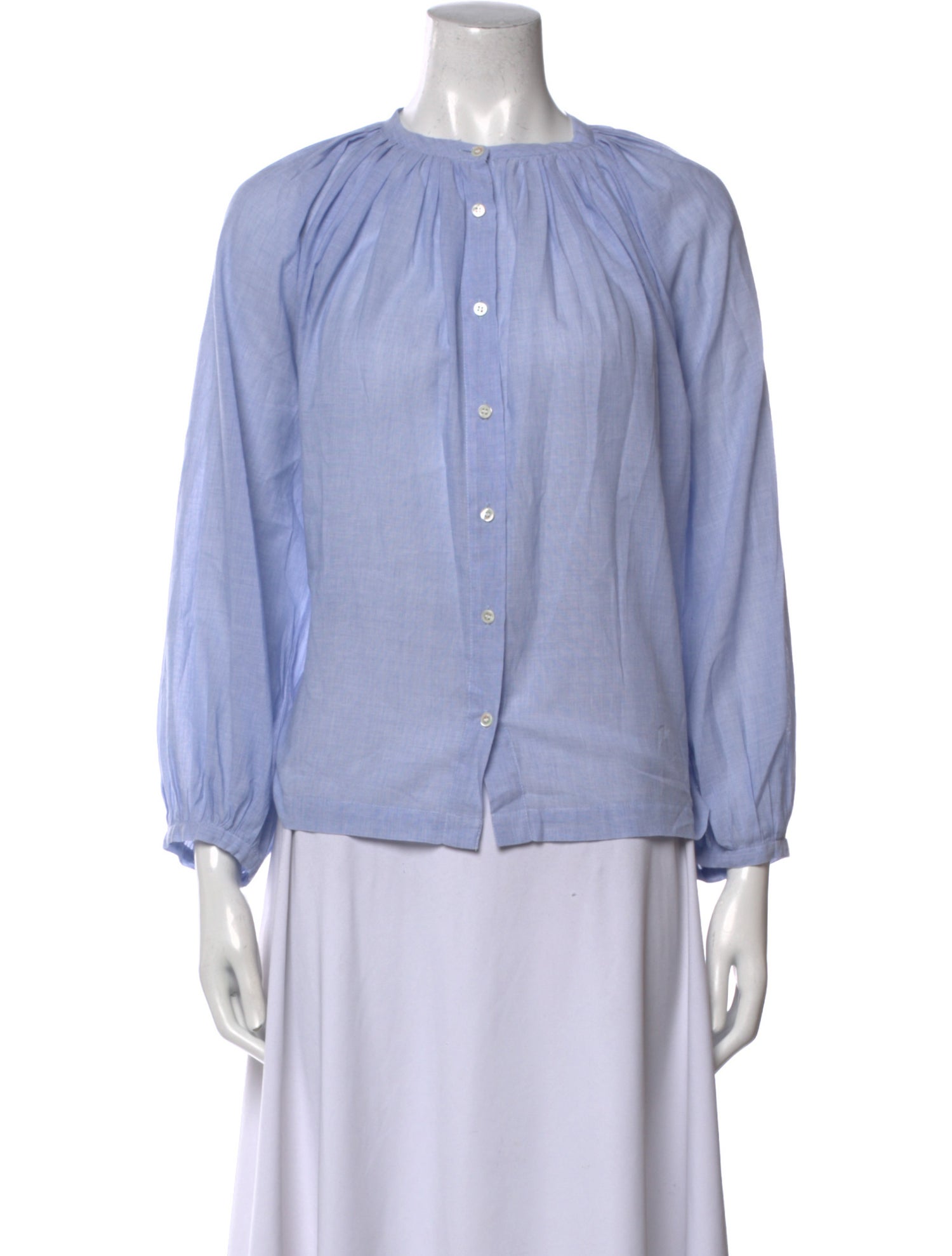 DÔEN Bateau Neckline Three-Quarter Sleeve Blouse