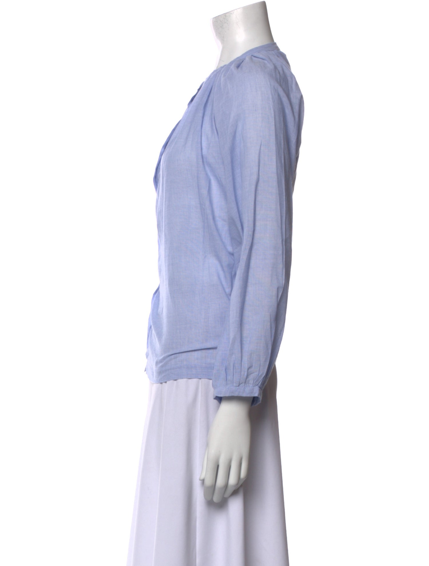 DÔEN Bateau Neckline Three-Quarter Sleeve Blouse