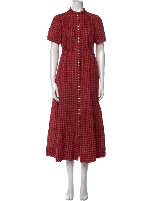 DÔEN Plaid Print Long Dress