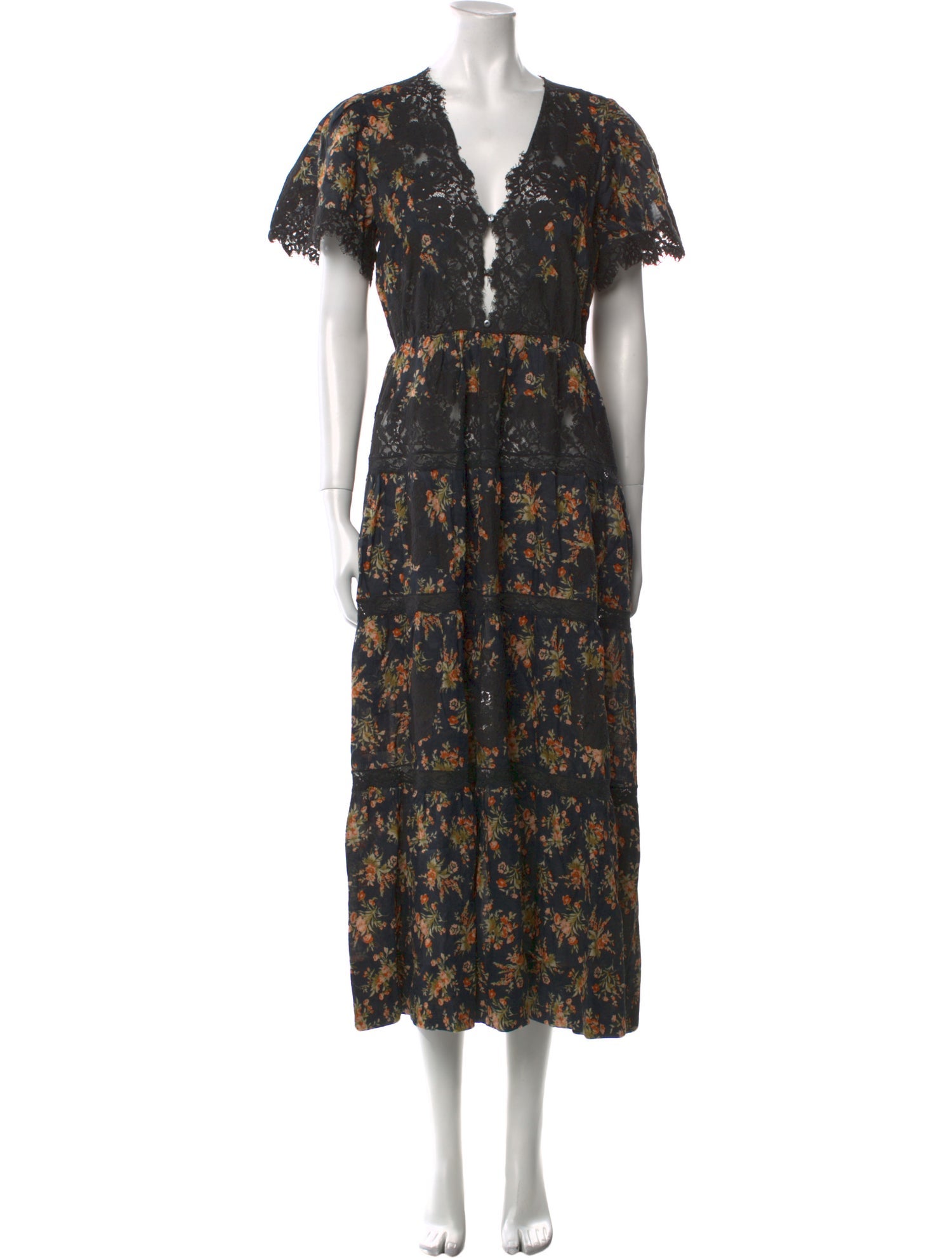 DÔEN Floral Print Long Dress