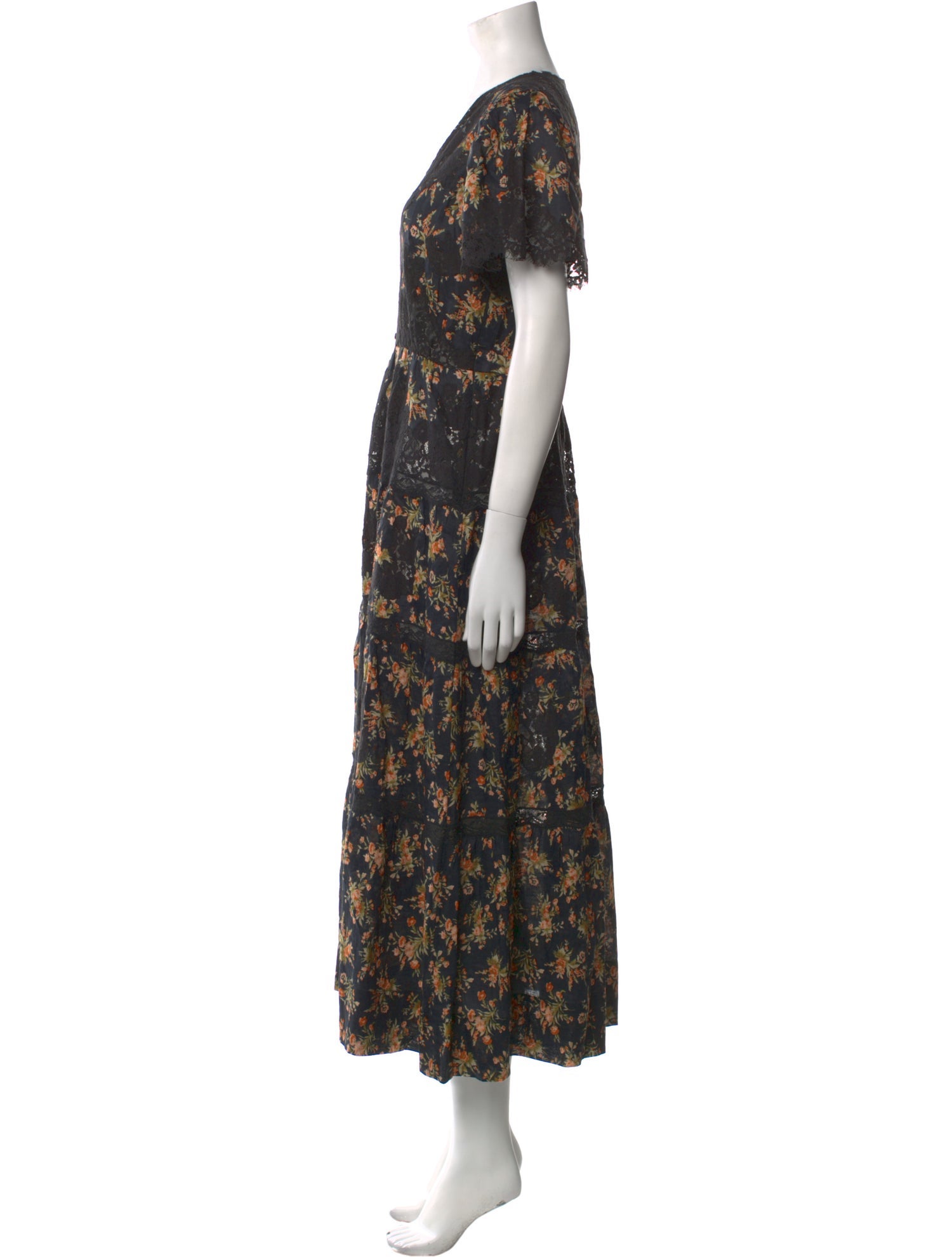 DÔEN Floral Print Long Dress