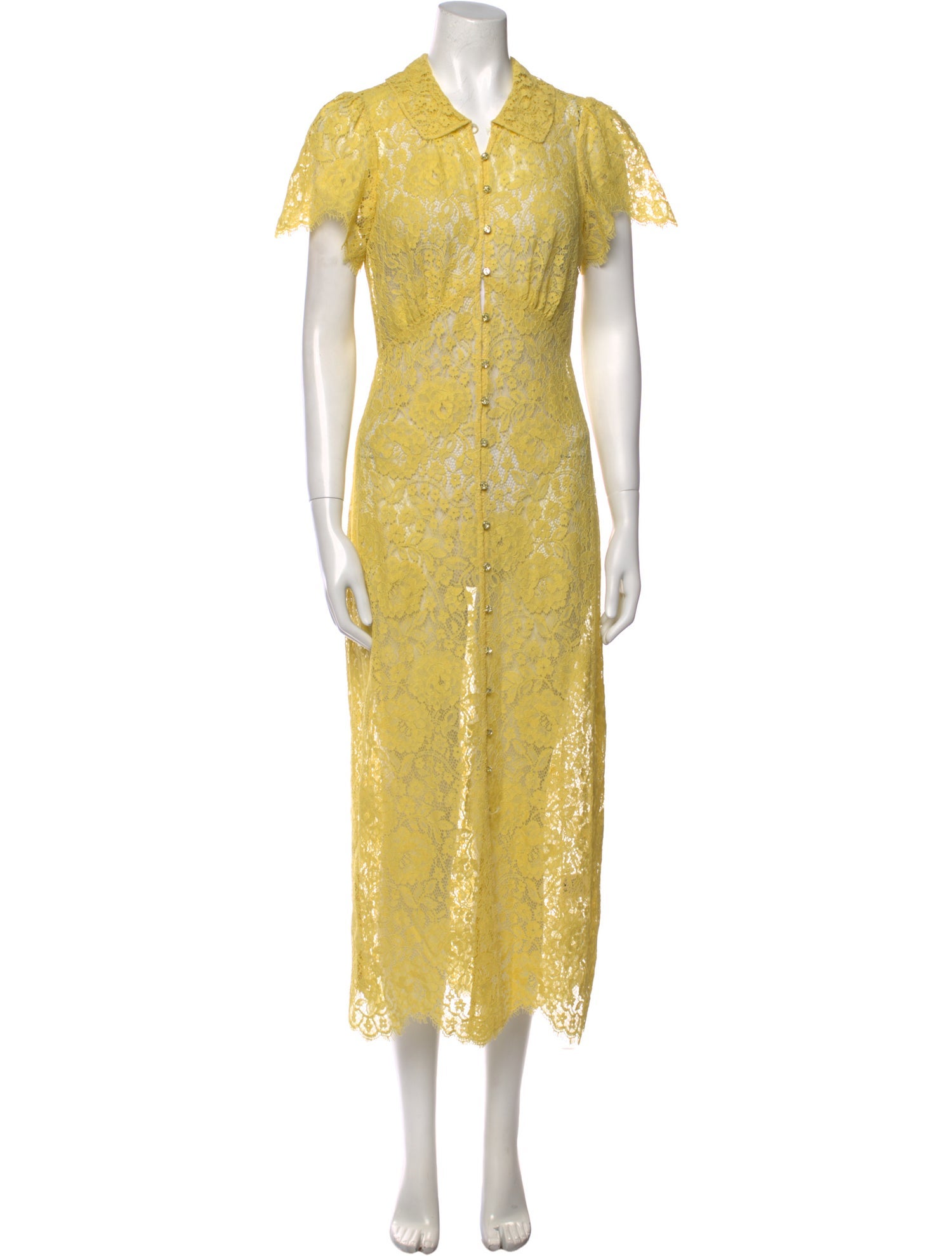 DÔEN Lace Pattern Long Dress