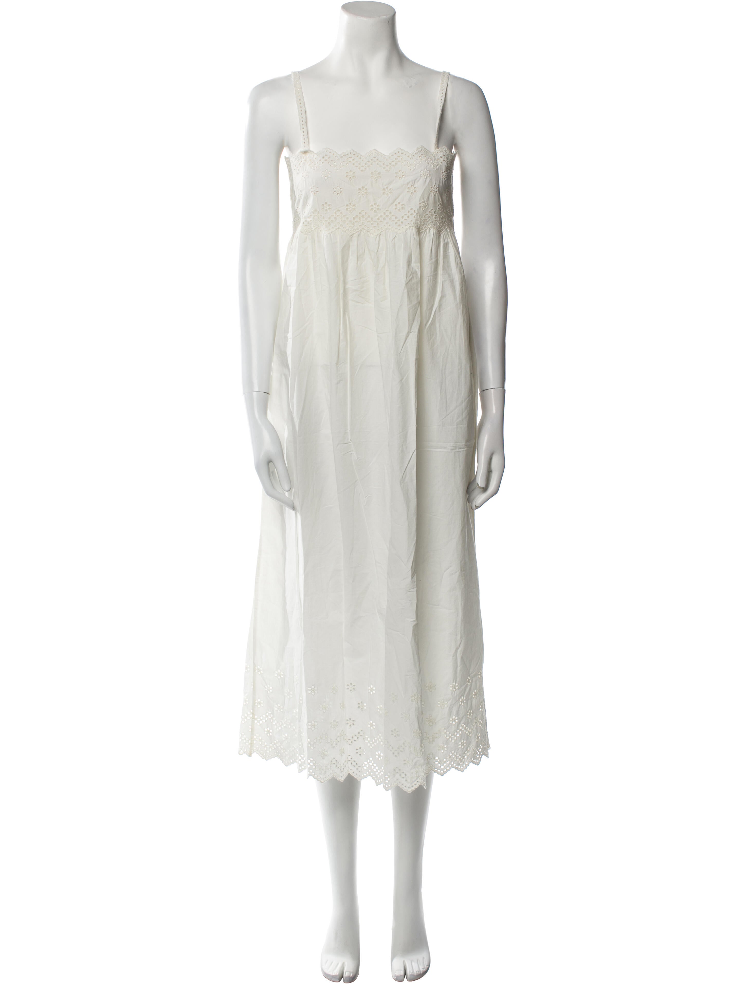 DÔEN Square Neckline Midi Length Dress