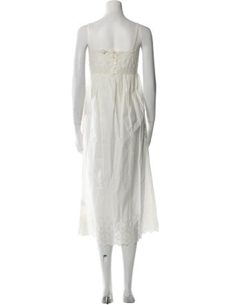 DÔEN Square Neckline Midi Length Dress