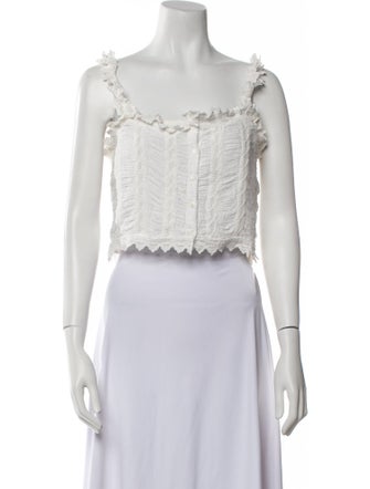 DÔEN Square Neckline Sleeveless Crop Top