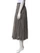DÔEN Plaid Print Midi Length Skirt