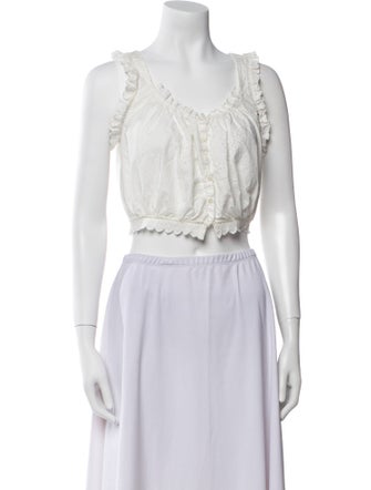 DÔEN Scoop Neck Sleeveless Crop Top