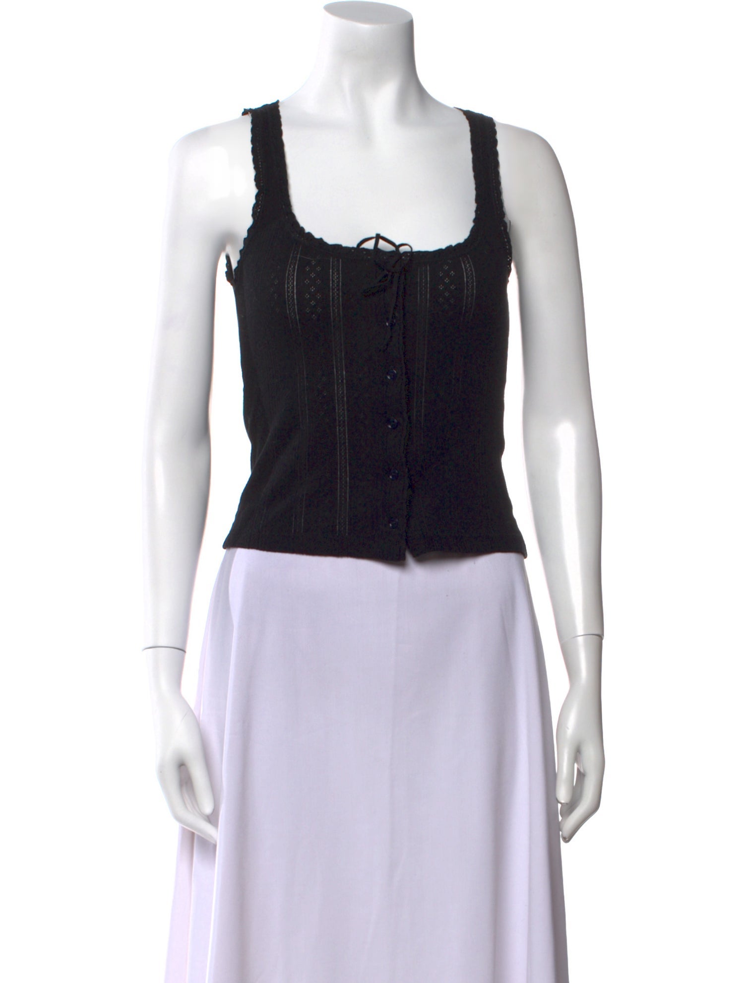 DÔEN Square Neckline Sleeveless Crop Top