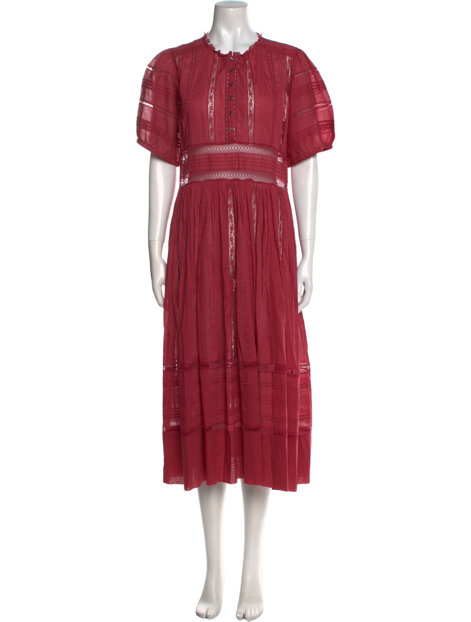 DÔEN Crew Neck Midi Length Dress