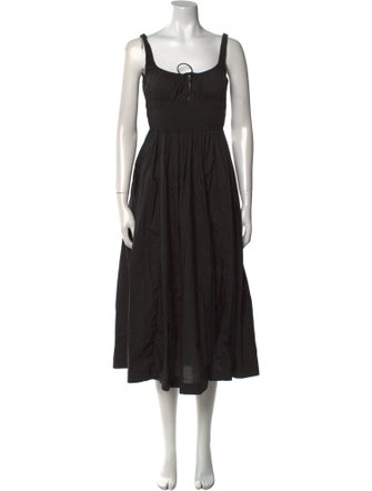 DÔEN Square Neckline Midi Length Dress