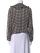DÔEN Plaid Print Long Sleeve Button-Up Top