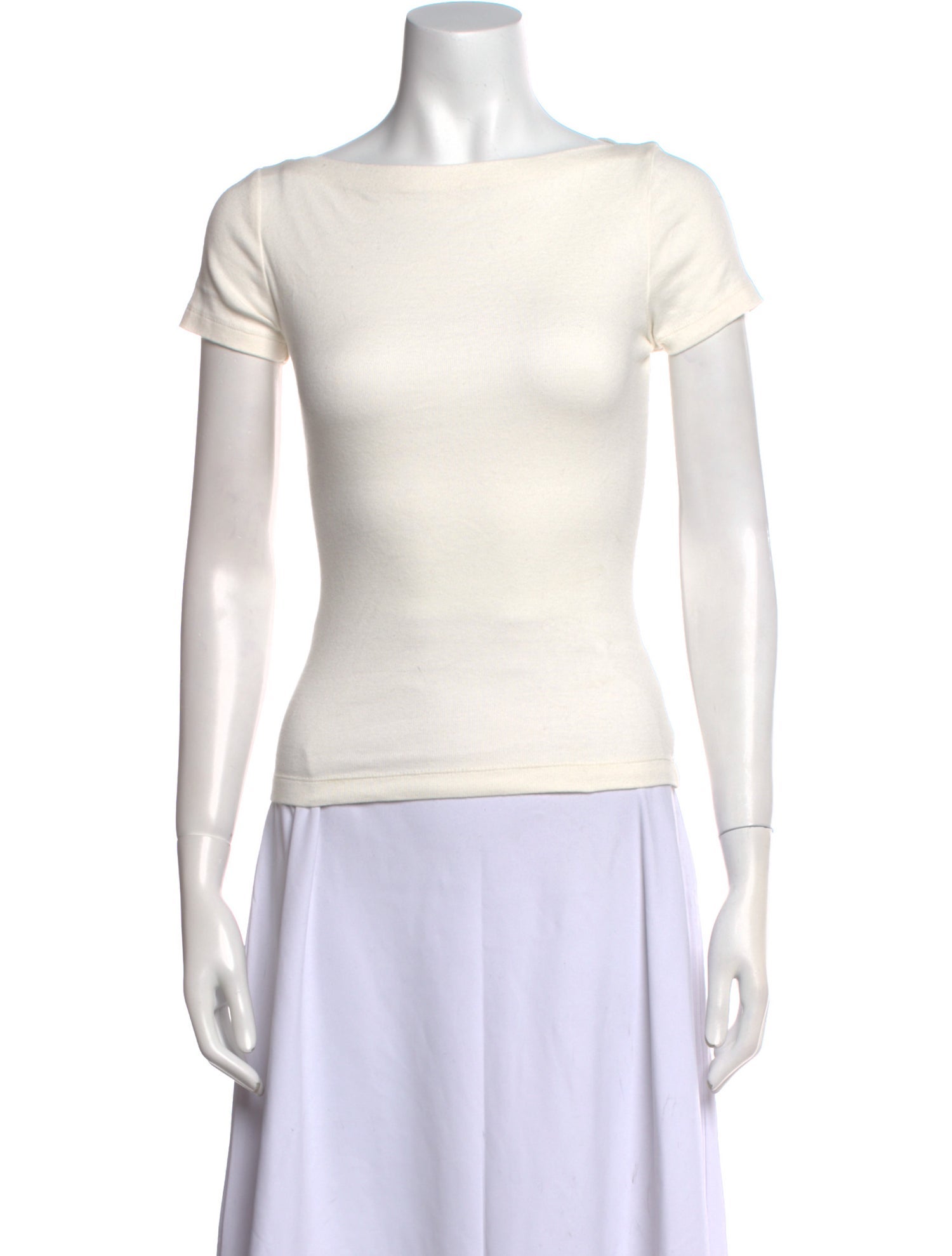 DÔEN Bateau Neckline Short Sleeve Top