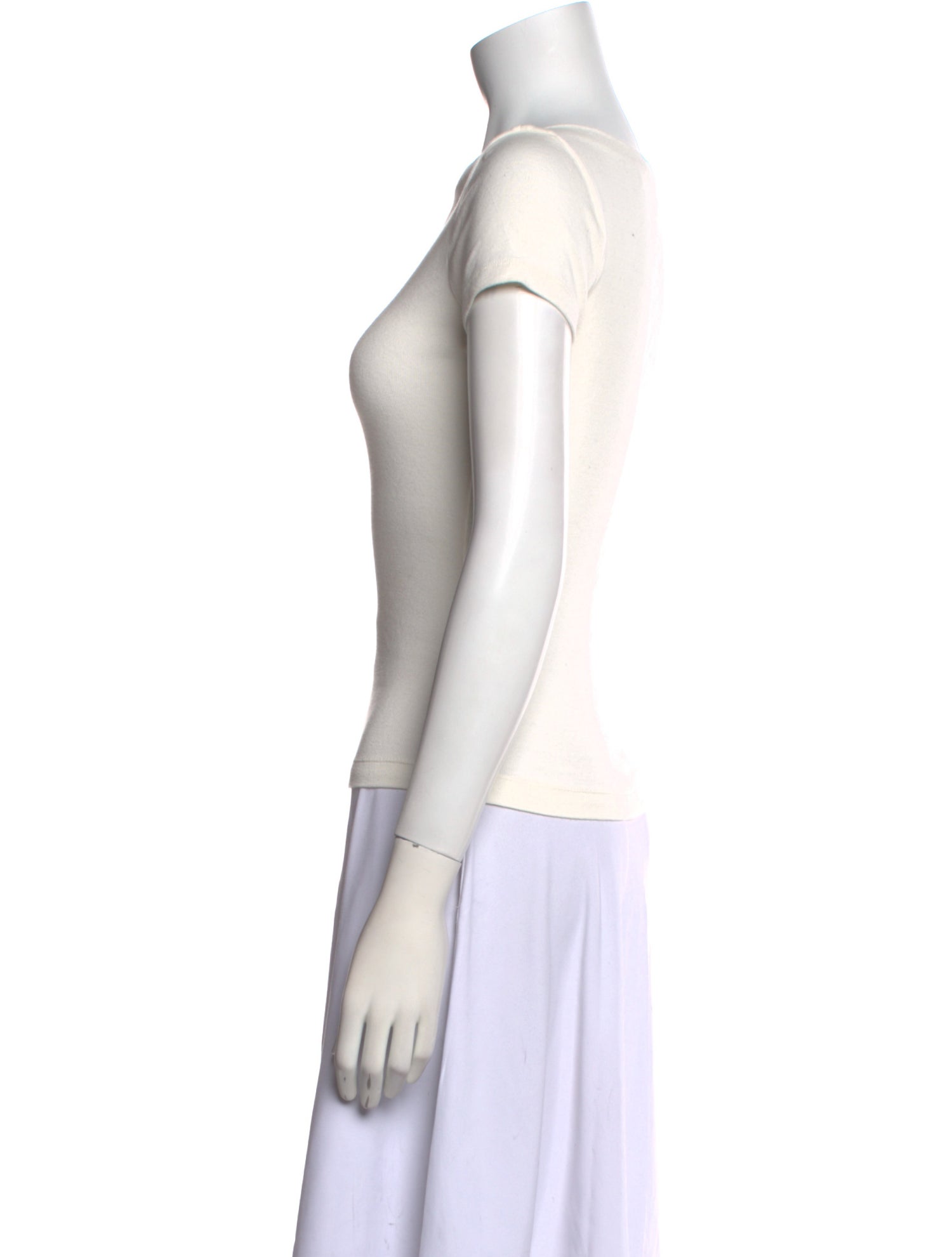 DÔEN Bateau Neckline Short Sleeve Top