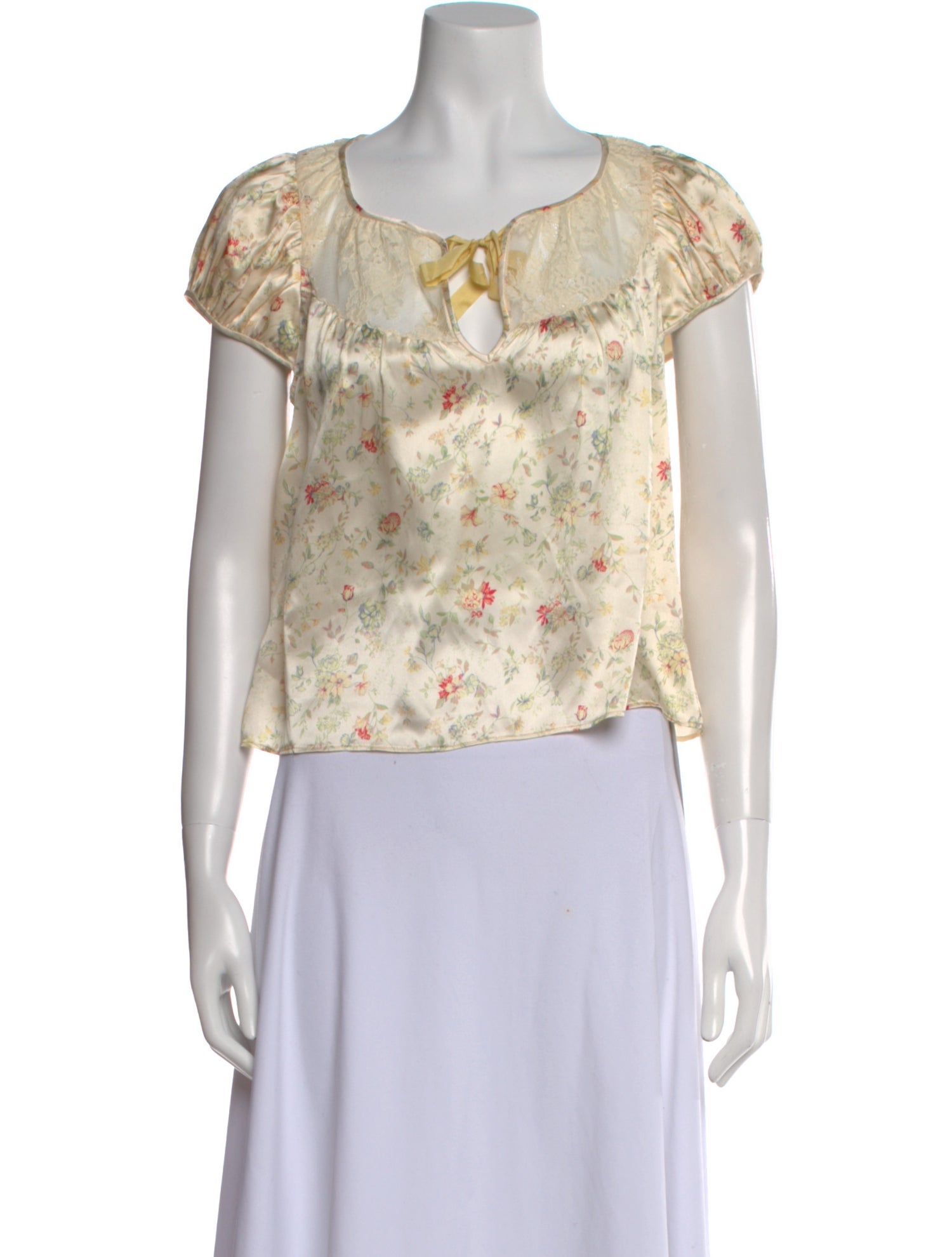 DÔEN Silk Floral Print Top w/ Tags