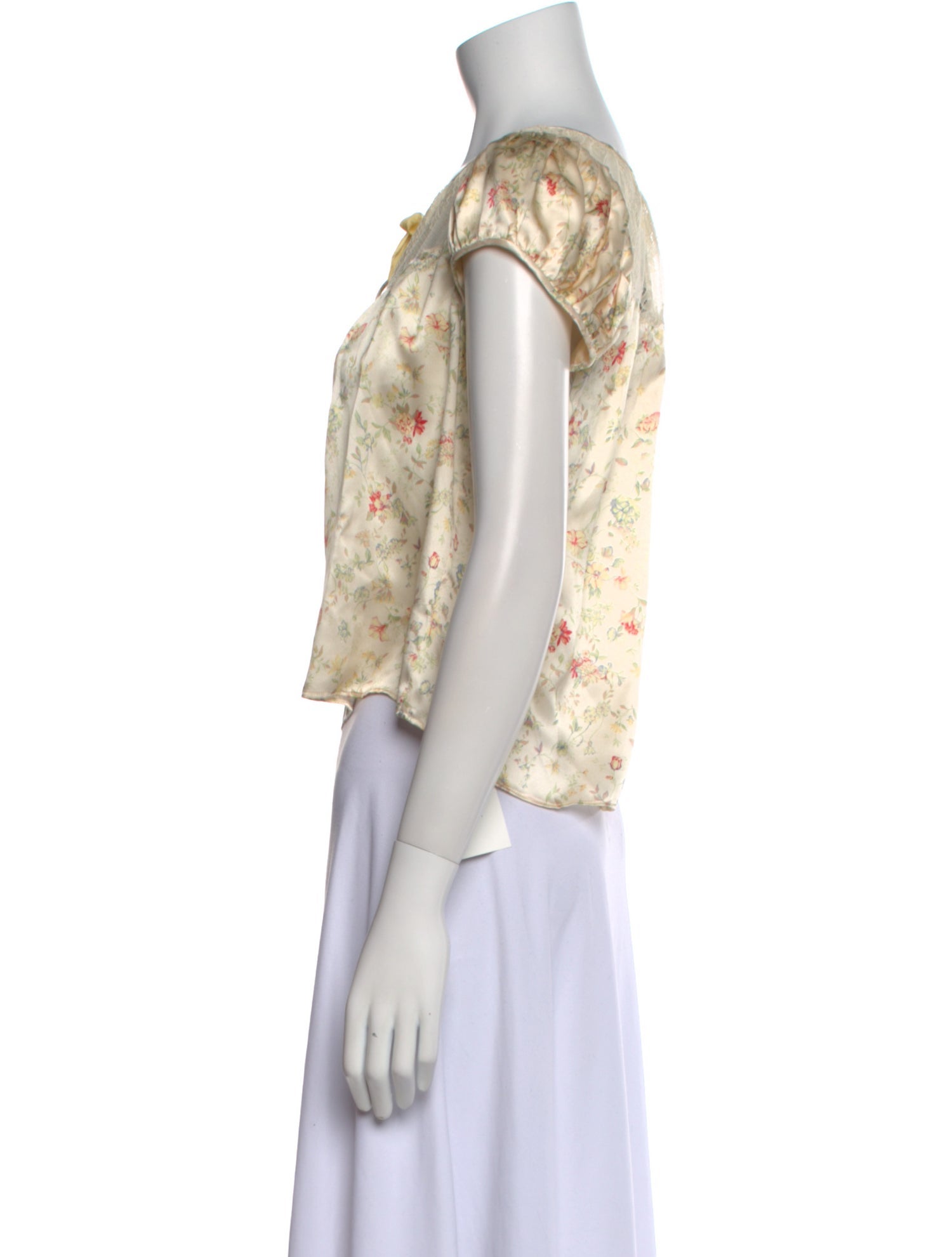 DÔEN Silk Floral Print Top w/ Tags