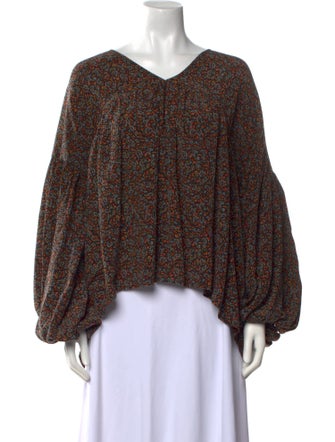 DÔEN Silk Printed Crop Top