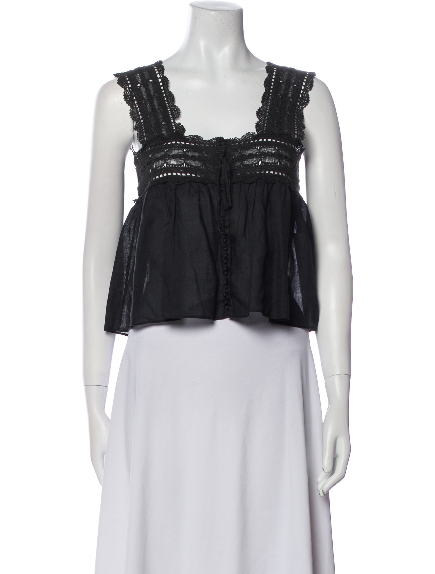 DÔEN Square Neckline Sleeveless Crop Top