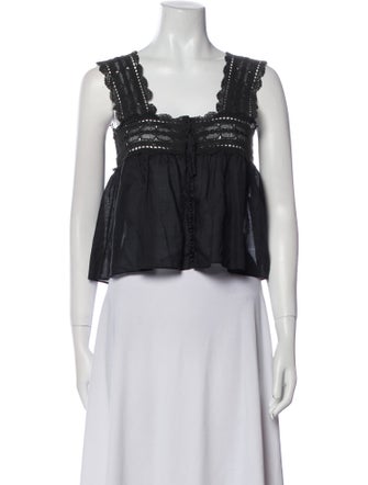 DÔEN Square Neckline Sleeveless Crop Top