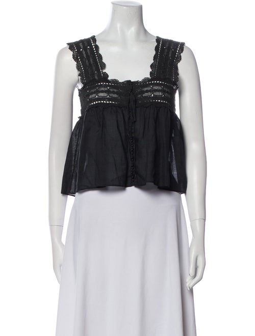 DÔEN Square Neckline Sleeveless Crop Top