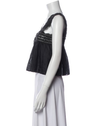 DÔEN Square Neckline Sleeveless Crop Top