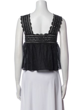 DÔEN Square Neckline Sleeveless Crop Top