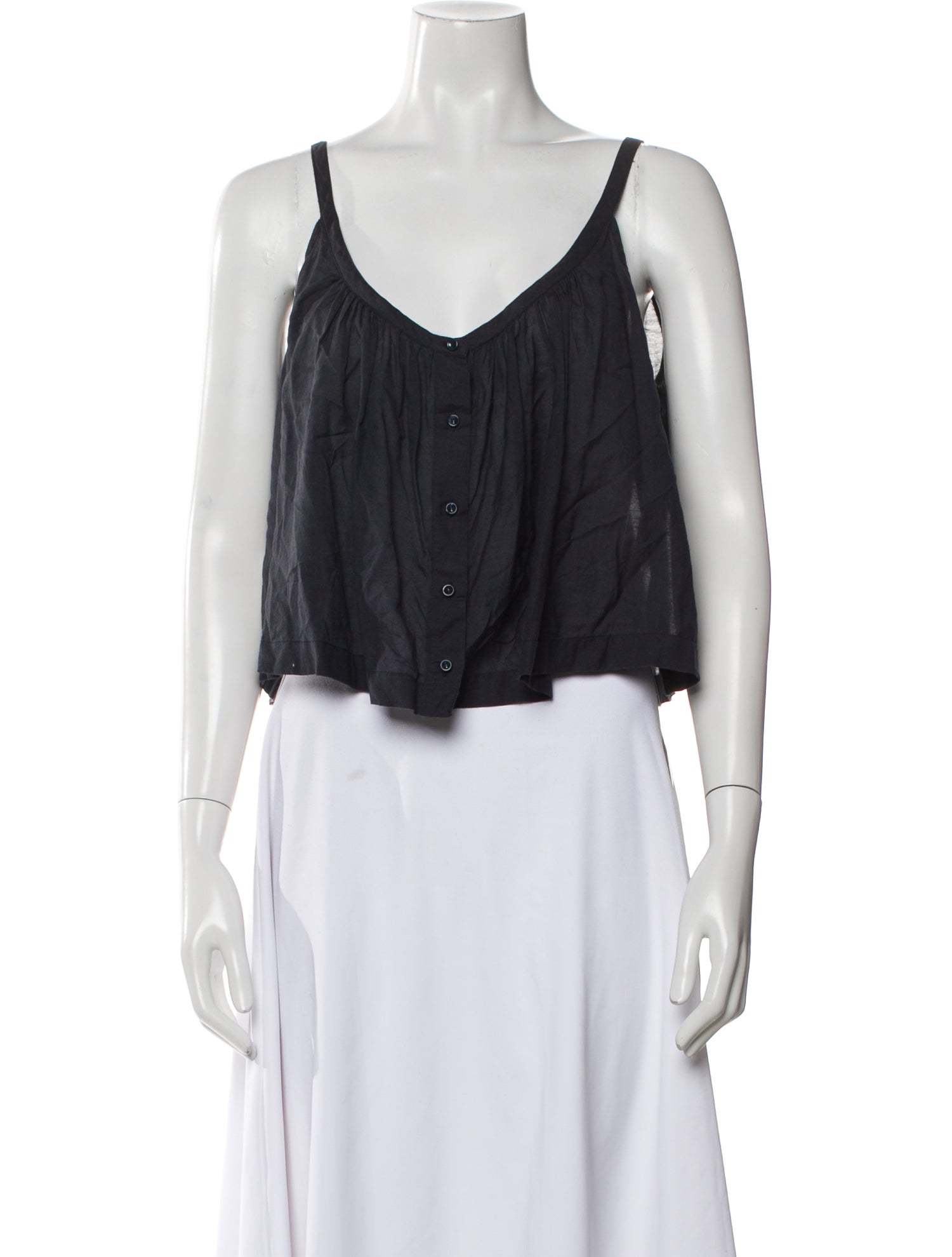 DÔEN V-Neck Sleeveless Crop Top
