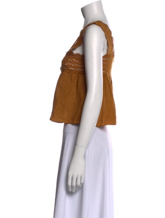 DÔEN Square Neckline Sleeveless Crop Top