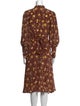 DÔEN Floral Print Midi Length Dress