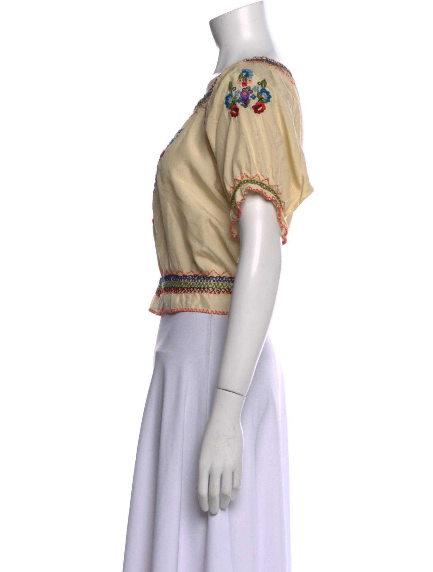 DÔEN Silk Printed Crop Top