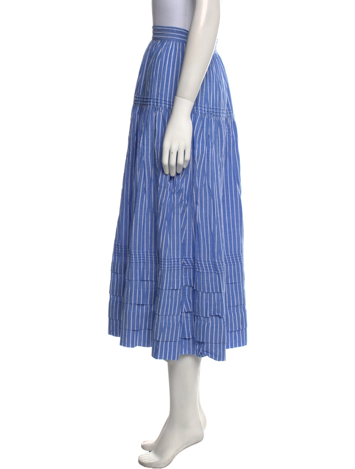 DÔEN Striped Midi Length Skirt