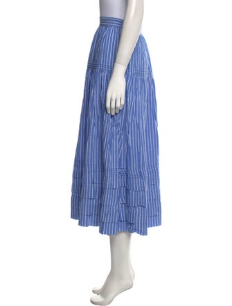 DÔEN Striped Midi Length Skirt