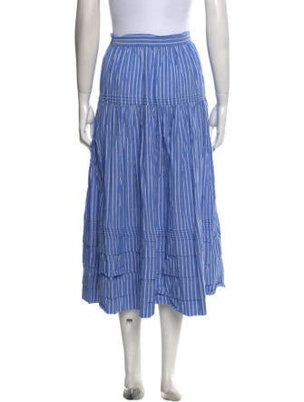 DÔEN Striped Midi Length Skirt