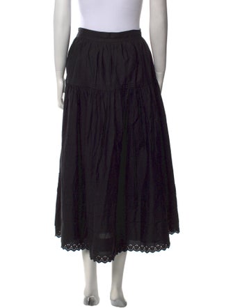 DÔEN Eyelet Trim Midi Length Skirt