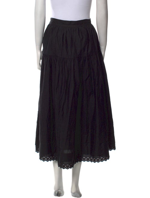 DÔEN Eyelet Trim Midi Length Skirt