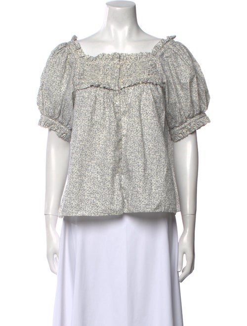 DÔEN Square Neckline Short Sleeve Top