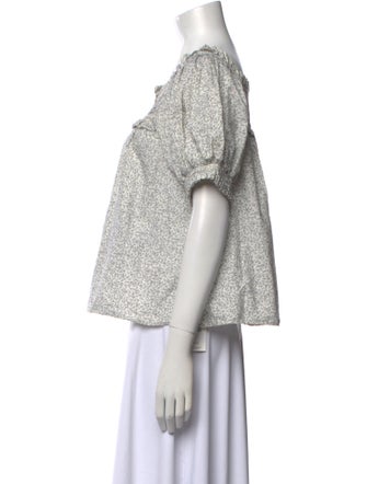 DÔEN Square Neckline Short Sleeve Top