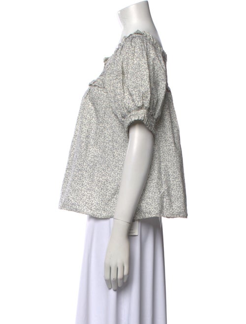 DÔEN Square Neckline Short Sleeve Top