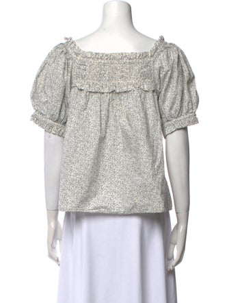 DÔEN Square Neckline Short Sleeve Top