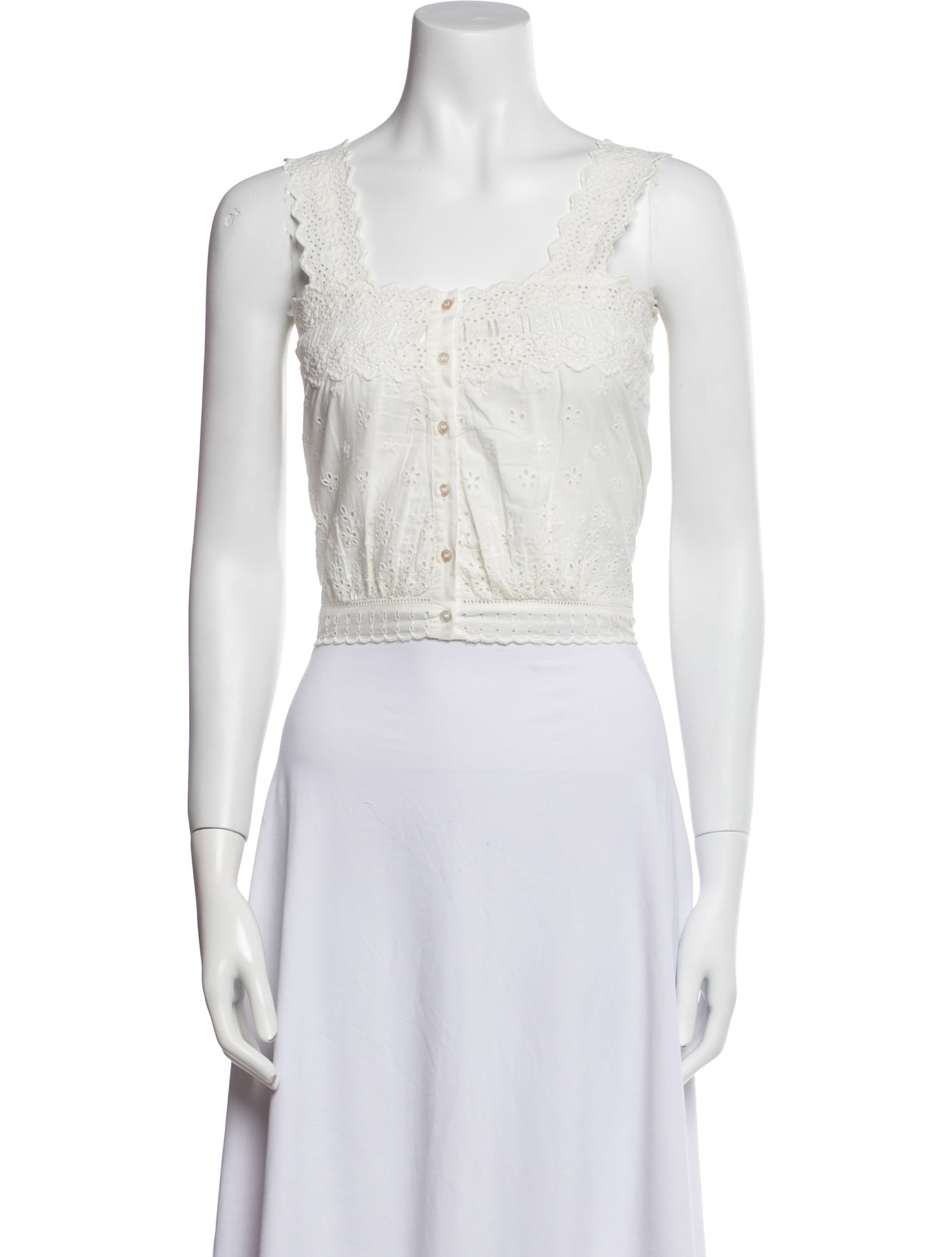 DÔEN Square Neckline Sleeveless Crop Top