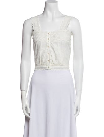 DÔEN Square Neckline Sleeveless Crop Top