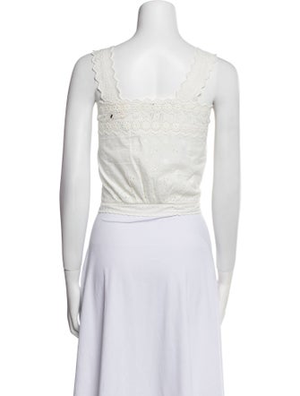 DÔEN Square Neckline Sleeveless Crop Top