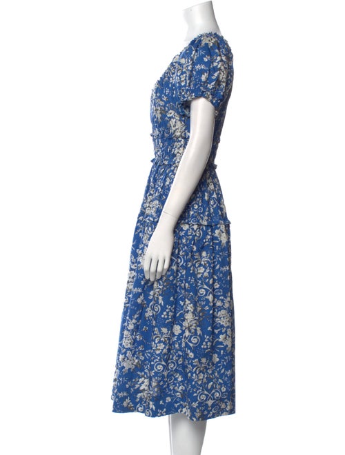DÔEN Floral Print Midi Length Dress