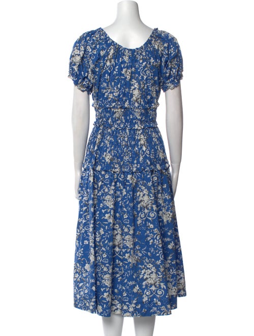 DÔEN Floral Print Midi Length Dress