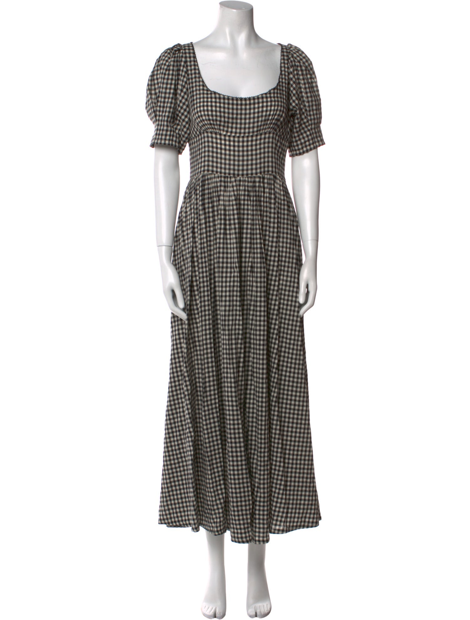 DÔEN Plaid Print Long Dress