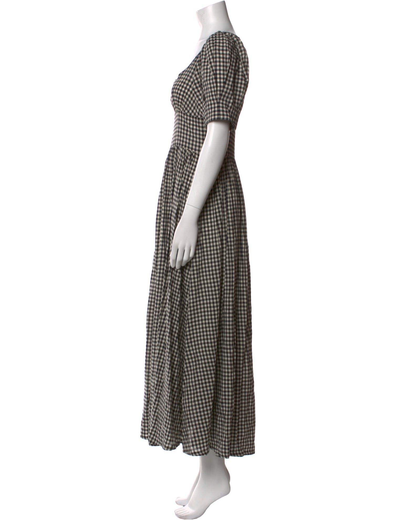 DÔEN Plaid Print Long Dress