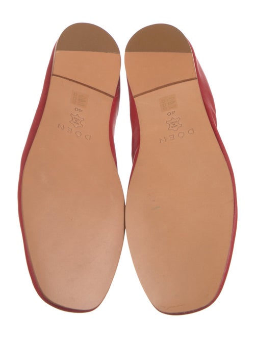 DÔEN Leather Bow Accents Ballet Flats