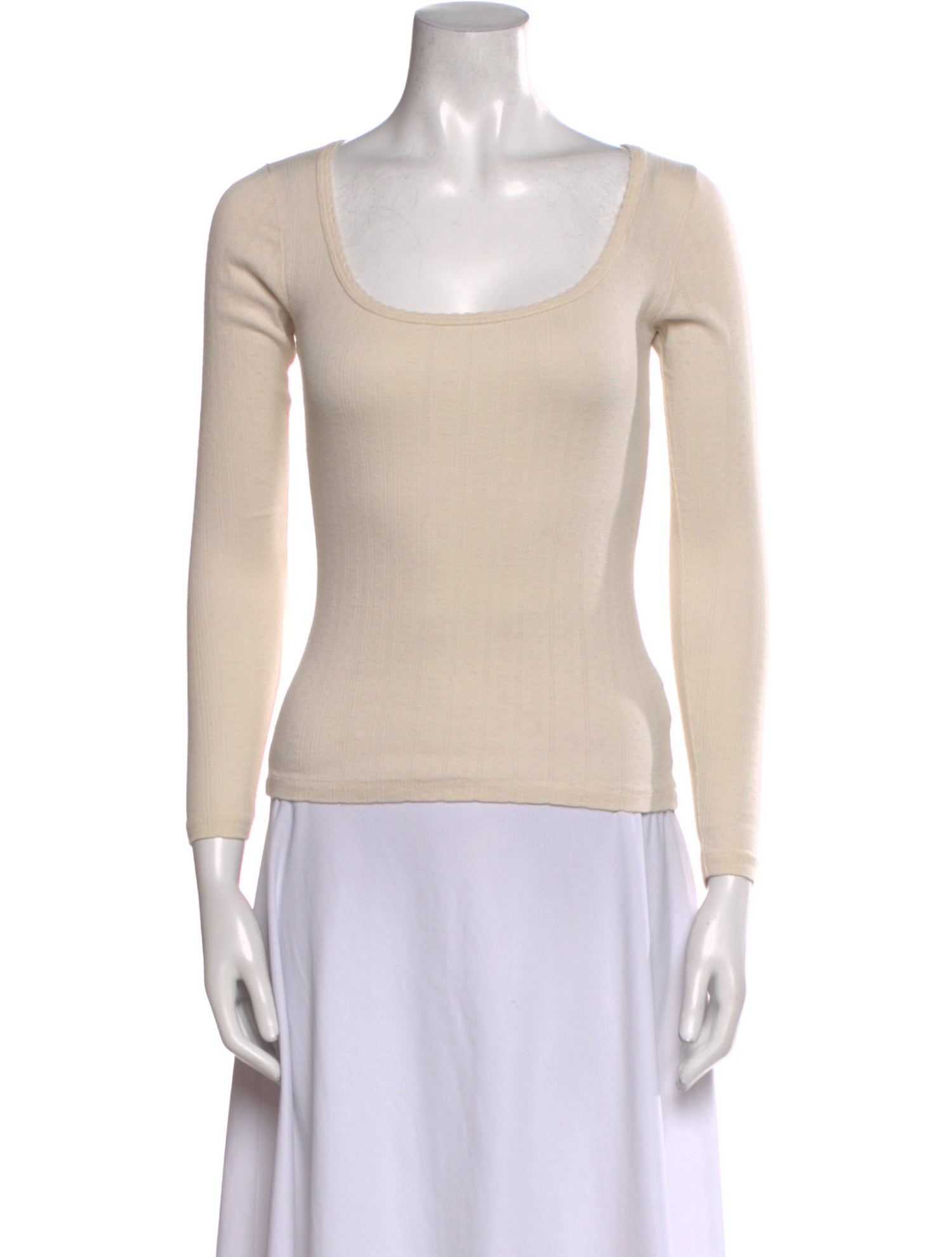 DÔEN Scoop Neck Three-Quarter Sleeve Top