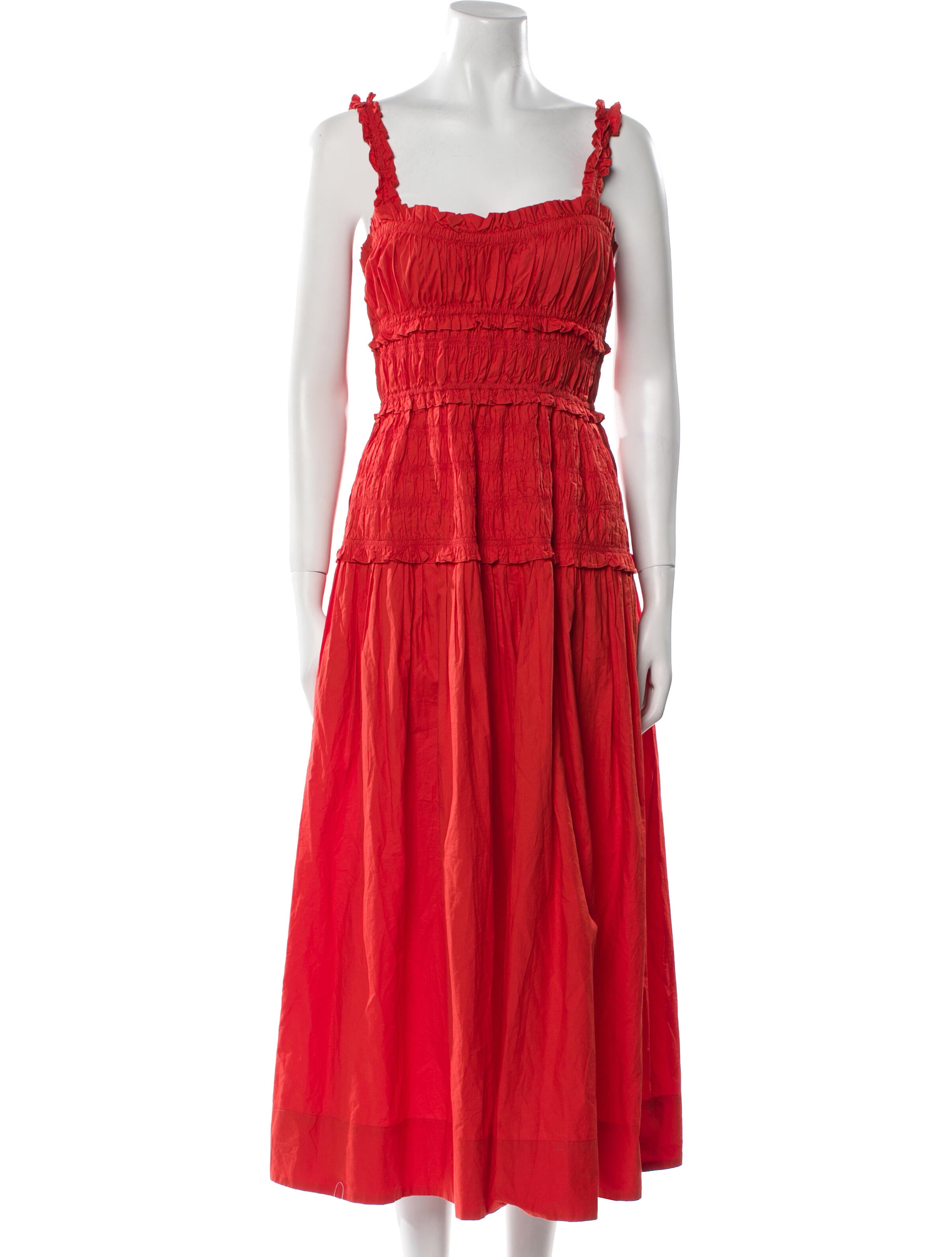 DÔEN Square Neckline Midi Length Dress